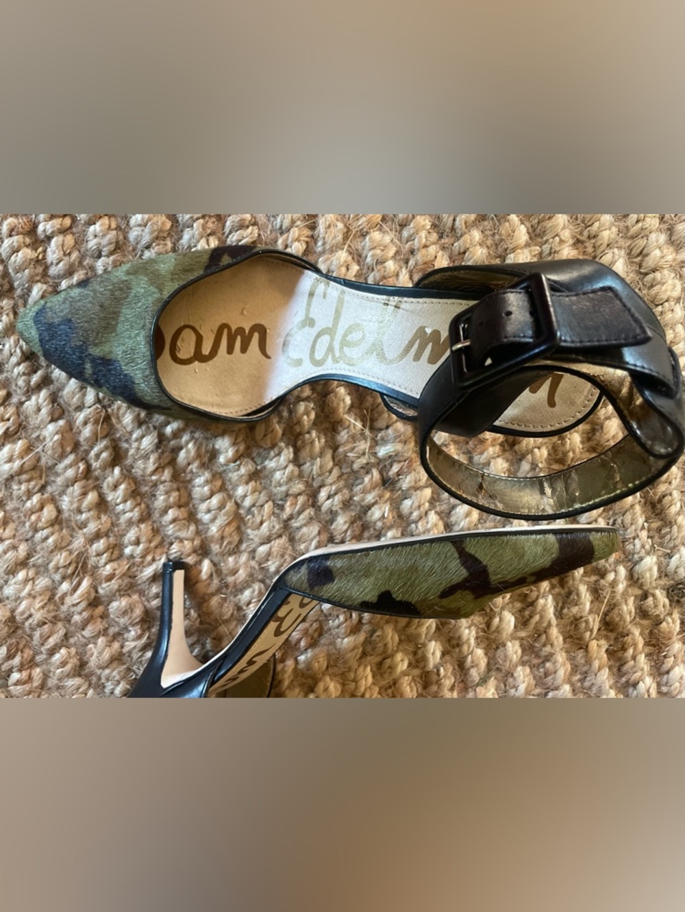 Sam Edelman Ankle-Strap Pump in Olive Camo pony- 
stunning shoes ! - Picture 2 of 12